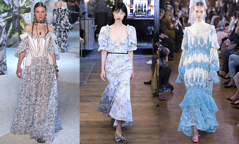 Alexander McQueen, Brock Collection, Erdem весна-лето 2019